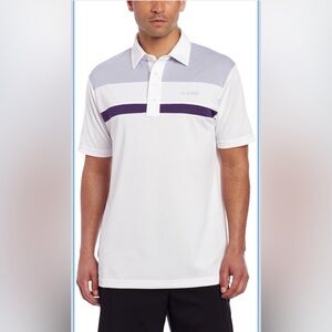 Travis Mathew Men's Fig Jam Shirt in White/Purple - Size Small